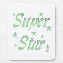 Super Star Green Stars mousepads by sayingsentral Super Star Green Stars mousepads