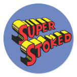 Super Stoked Blue Sticker