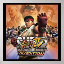 Super Street Fighter IV 3D Edition Box Art Print