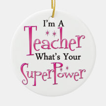 Super Teacher Christmas Tree Ornament