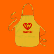 SUPER VALENTINE aprons