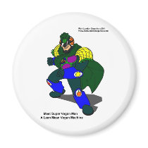 Super Vegan Man (Our Mascot) Gifts Tees & Cards magnets
