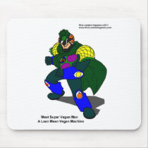 Super Vegan Man (Our Mascot) Gifts Tees & Cards mousepads