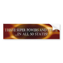 Super vote 50 bumper stickers by lethlchoclate Super vote 50 bumper stickers