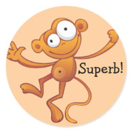 Superb Reward Stickers - Monkey