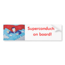 Superconductor cartoon bumper stickers