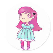 supercute girl stickers