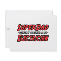 SuperDad...Electrician invitations by Electrician_Shirts SuperDad...Electrician invitations