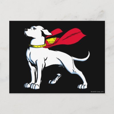 Superdog Krypto postcards