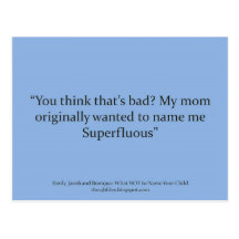 superfluous postcard