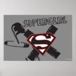 Supergirl Black Safety Pins Posters