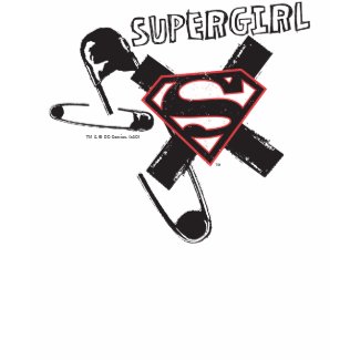 Supergirl Black Safety Pins shirt