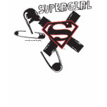 Supergirl Black Safety Pins T-shirts