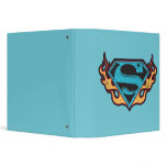 Supergirl Blue Logo with Flames 3 Ring Binders