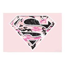 Supergirl Camouflage Logo Print