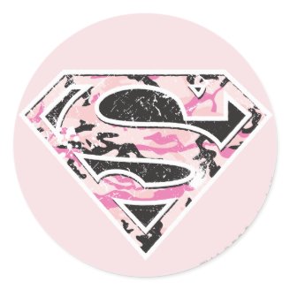 Supergirl Camouflage Logo Stickers