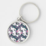 Supergirl Color Splash Swirls Pattern 3 Keychain