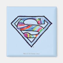 Supergirl Colorful Sketch Logo Fridge Magnet