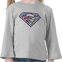 Supergirl Colorful Sketch Logo T Shirts