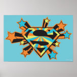 Supergirl Colorful Stars Logo posters