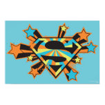Supergirl Colorful Stars Logo posters