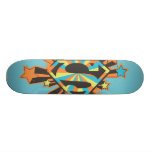 Supergirl Colorful Stars Logo Skate Board