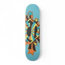 Supergirl Colorful Stars Logo Skate Board