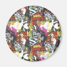 Supergirl Comic Capers Pattern 7 Fridge Magnet
