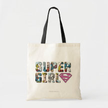 Supergirl Comic Logo Canvas Bags