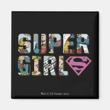 Supergirl Comic Logo Refrigerator Magnet
