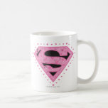 Supergirl Distressed Logo Black and Pink Coffee Mugs