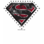 Supergirl Distressed Logo Black and Red T-shirts