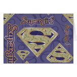 Supergirl Fancy Logo Collage Greeting Card