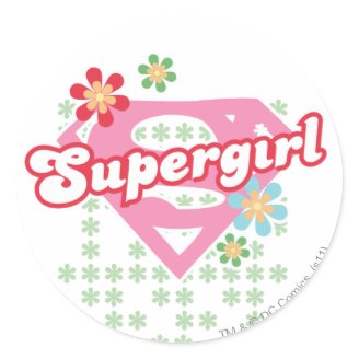 Supergirl Flower Madness Stickers