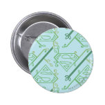 Supergirl Green Vine Logo Pattern buttons