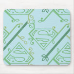 Supergirl Green Vine Logo Pattern mousepads