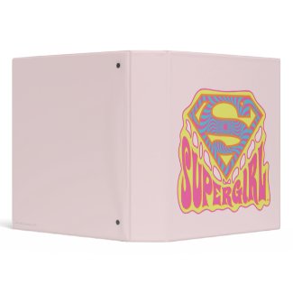 Supergirl Groovy Logo binder
