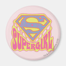 Supergirl Groovy Logo Fridge Magnets