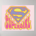 Supergirl Groovy Logo posters