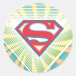 Supergirl Groovy Logo Round Sticker