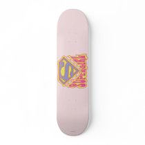Supergirl Groovy Logo Skate Board
