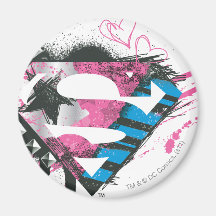 Supergirl Hearts Logo Magnets