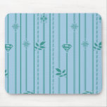 Supergirl Leaf Pattern Blue mousepads
