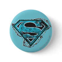 Supergirl Logo Barbed Wire and Flowers Pins
