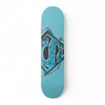 Supergirl Logo Barbed Wire and Flowers Custom Skate Board