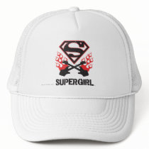 Supergirl Logo Black Flaming Guitars Hats