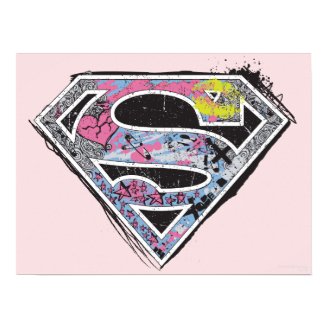 Supergirl Logo Collage Print