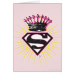 Supergirl Logo with Crown Card