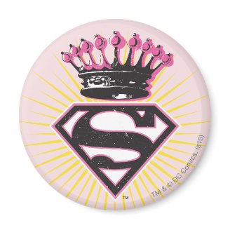 Supergirl Logo with Crown Magnet