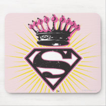 Supergirl Logo with Crown Mousepad